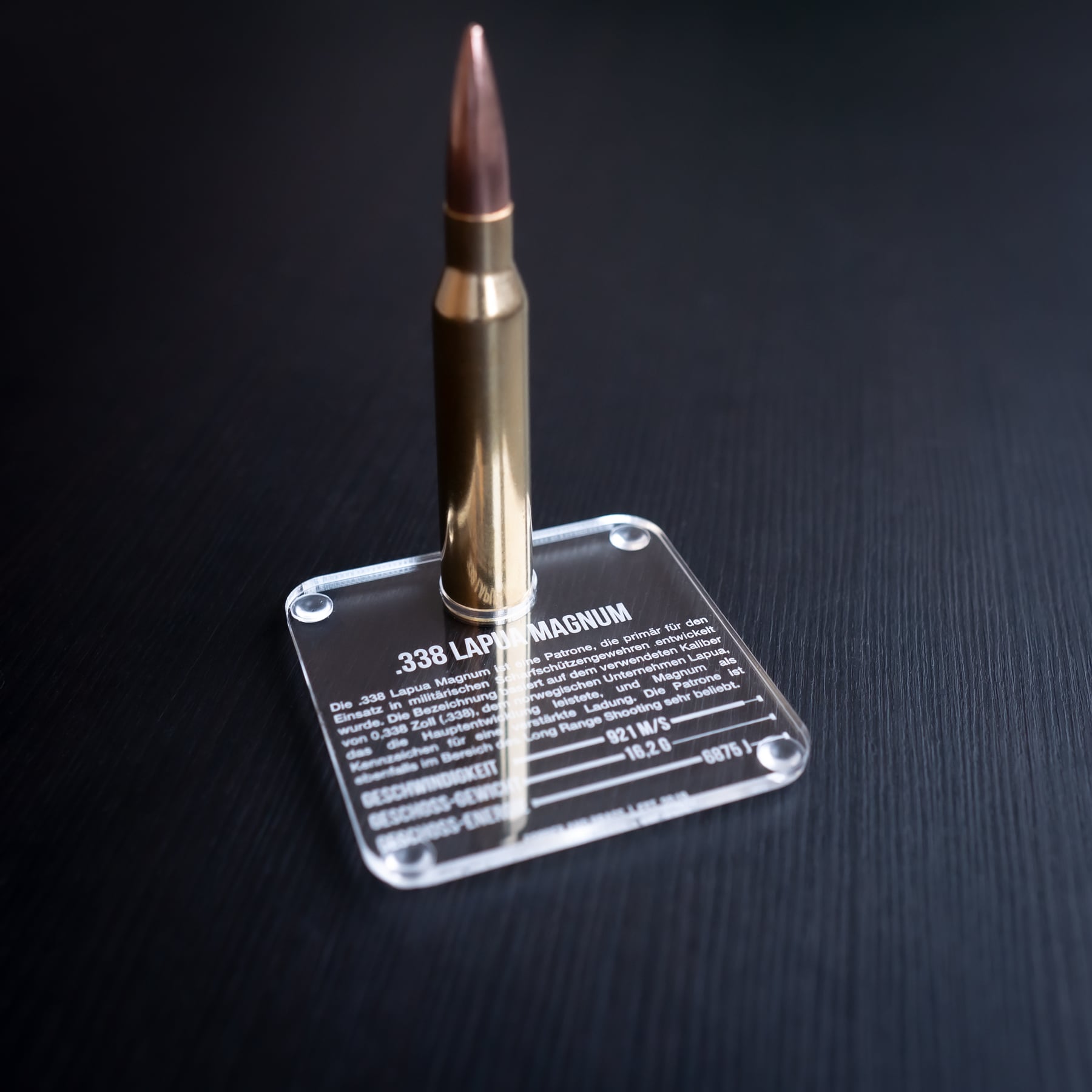 .338 Lapua Magnum Patrone als Anhänger Red Spark – Bild 9