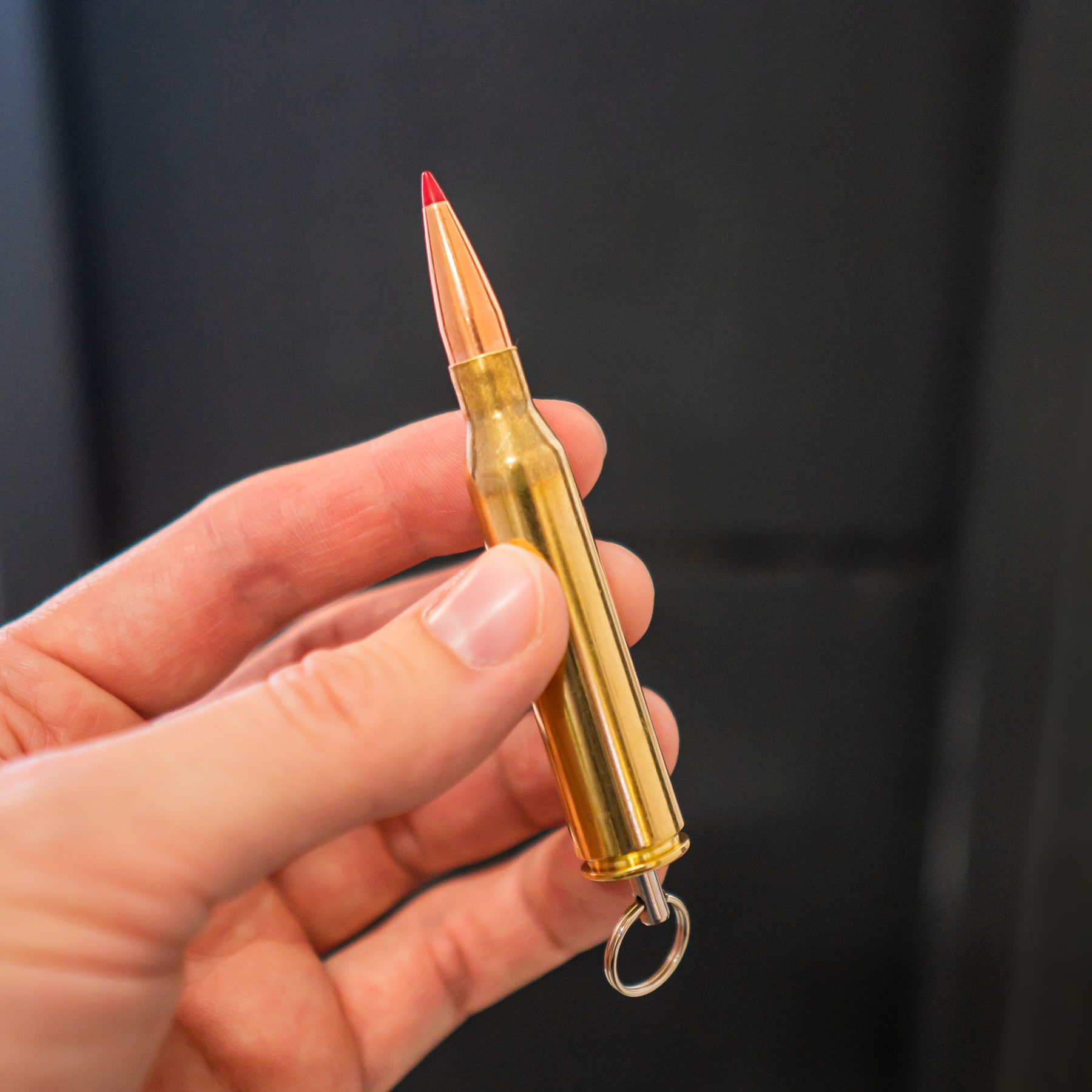 .338 Lapua Magnum Patrone als Anhänger Red Spark