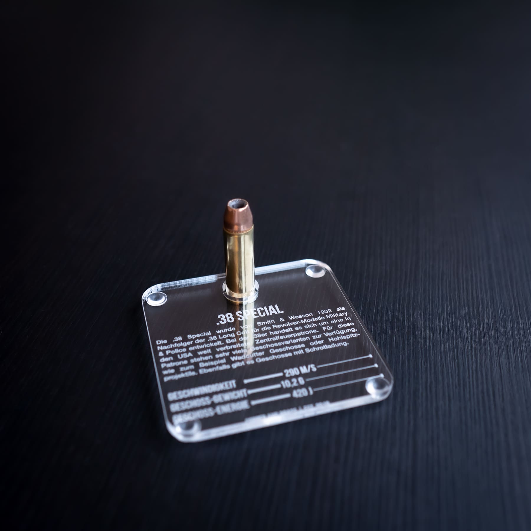 .38 Special Patrone als Anhänger mit Hohlspitz Geschoss – Bild 7