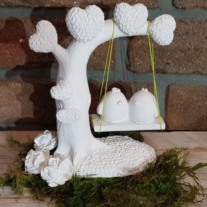 *Silikon-Gießform – Baum der Liebe – mit Schaukel zum Aufhängen -2-teilig*