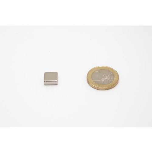 10×10×4 mm Quadermagnete N45 vernickelt – Bild 2