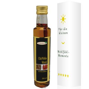Geschenkidee Chili Pfeffer Würzöl – 250 ml – inkl. Geschenkverpackung