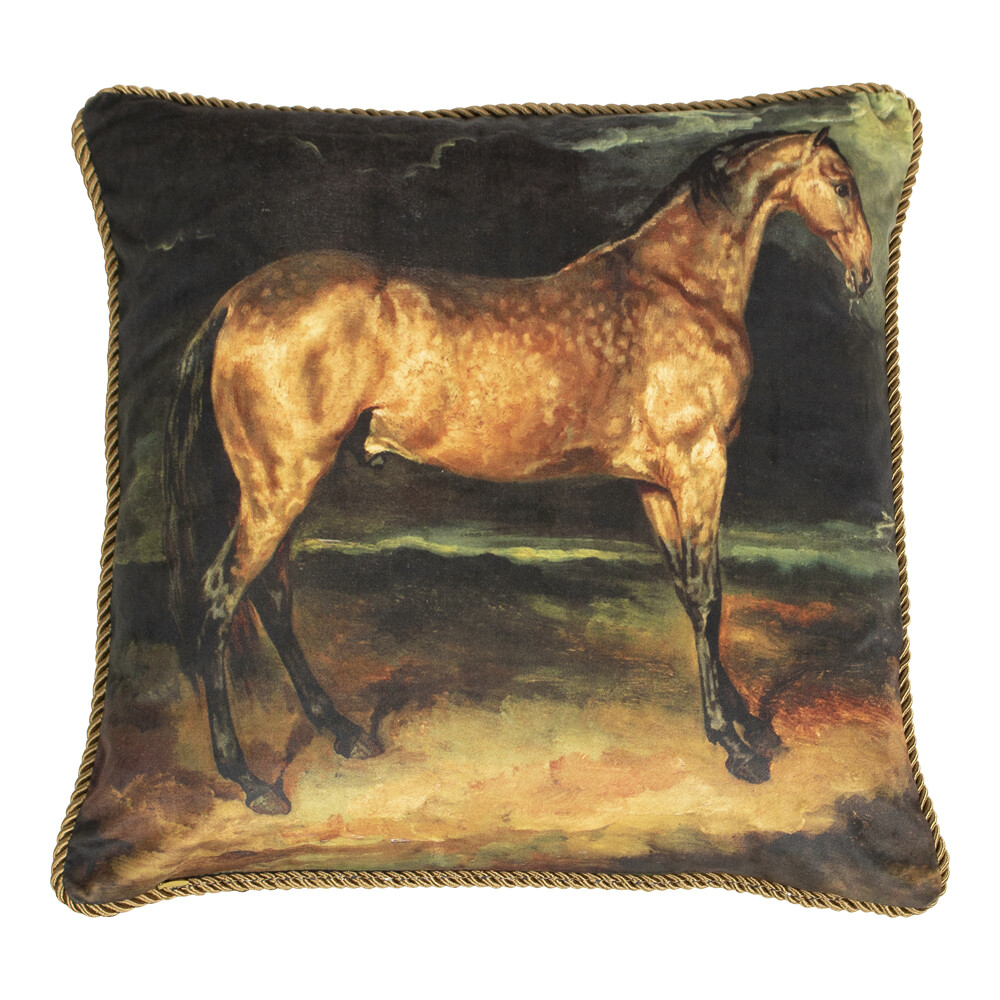 Samt-Kissen “A Horse frightened by Lightning”